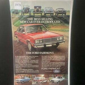 Vintage 1978 Ford Fairmont Best Selling New Car Ever Introduced Ad Advertisement